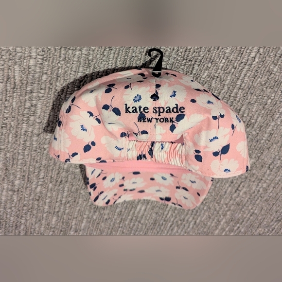 Women's Springtime Pink Floral Baseball Cap/Hat With Embroidered Logo - Picture 3 of 6